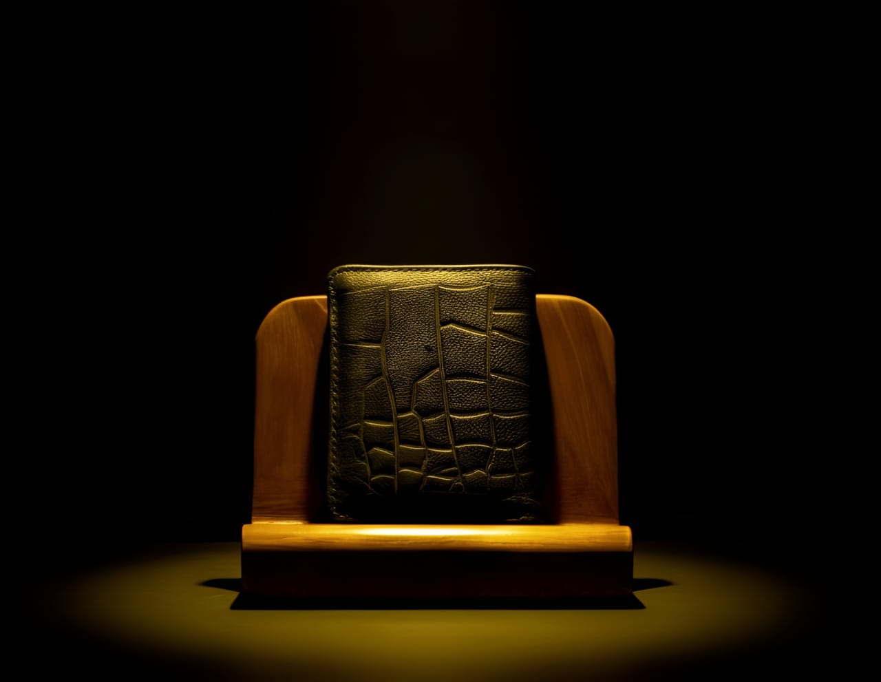 TrustCarries Premium Black Croc Leather Wallet for Men 