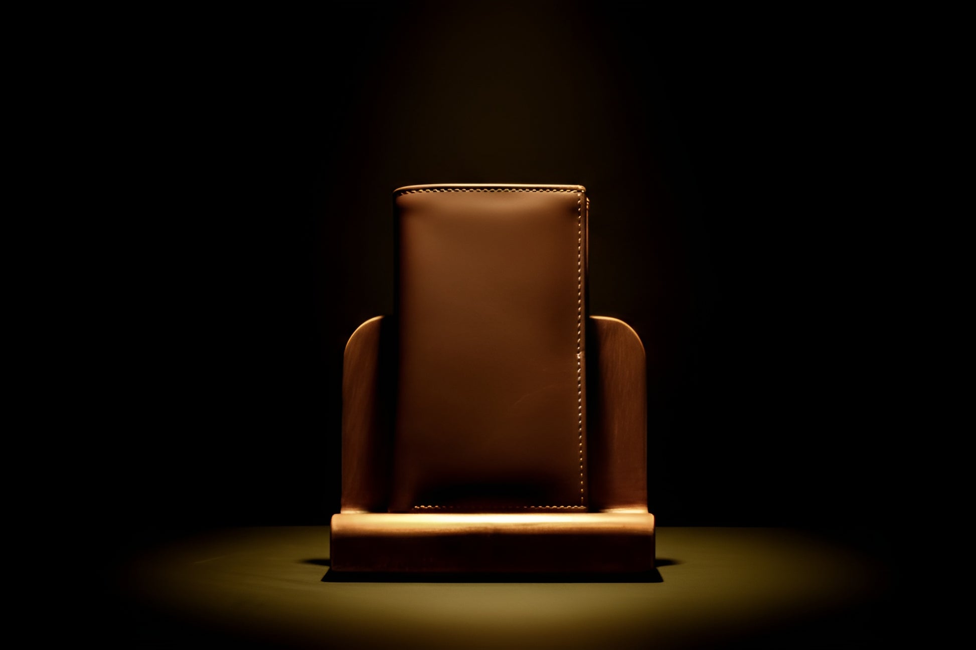 Trust CARRIES Brown Slim Bifold Cow Leather Wallet Side View
