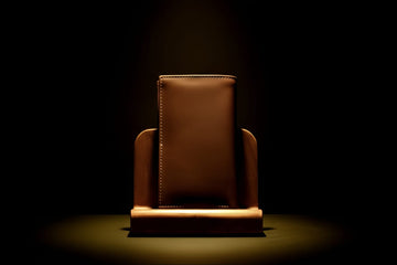 Trust CARRIES Plain Soft Coat Cow Leather Wallet for Men Brown Front View