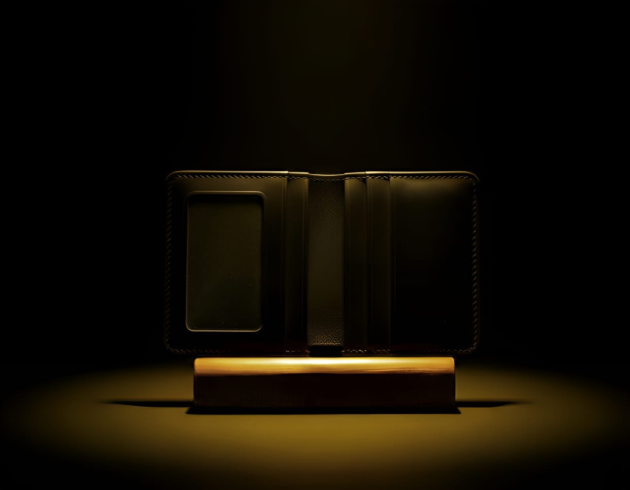 Trust Carries Black Soft Cow Leather Cardholder Open View