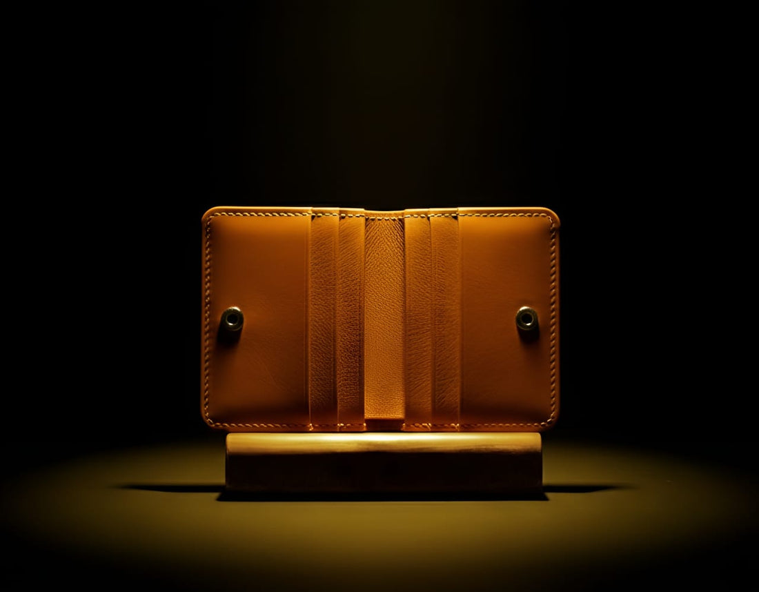 Trust Carries Brown Cow Leather Cardholder Front View