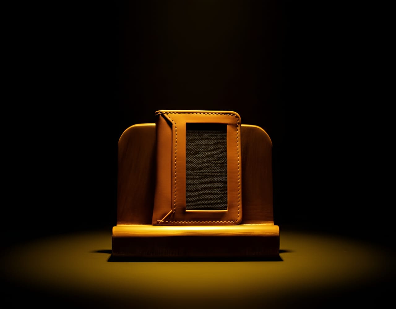 Trust Carries Brown Cow Leather Cardholder Side View