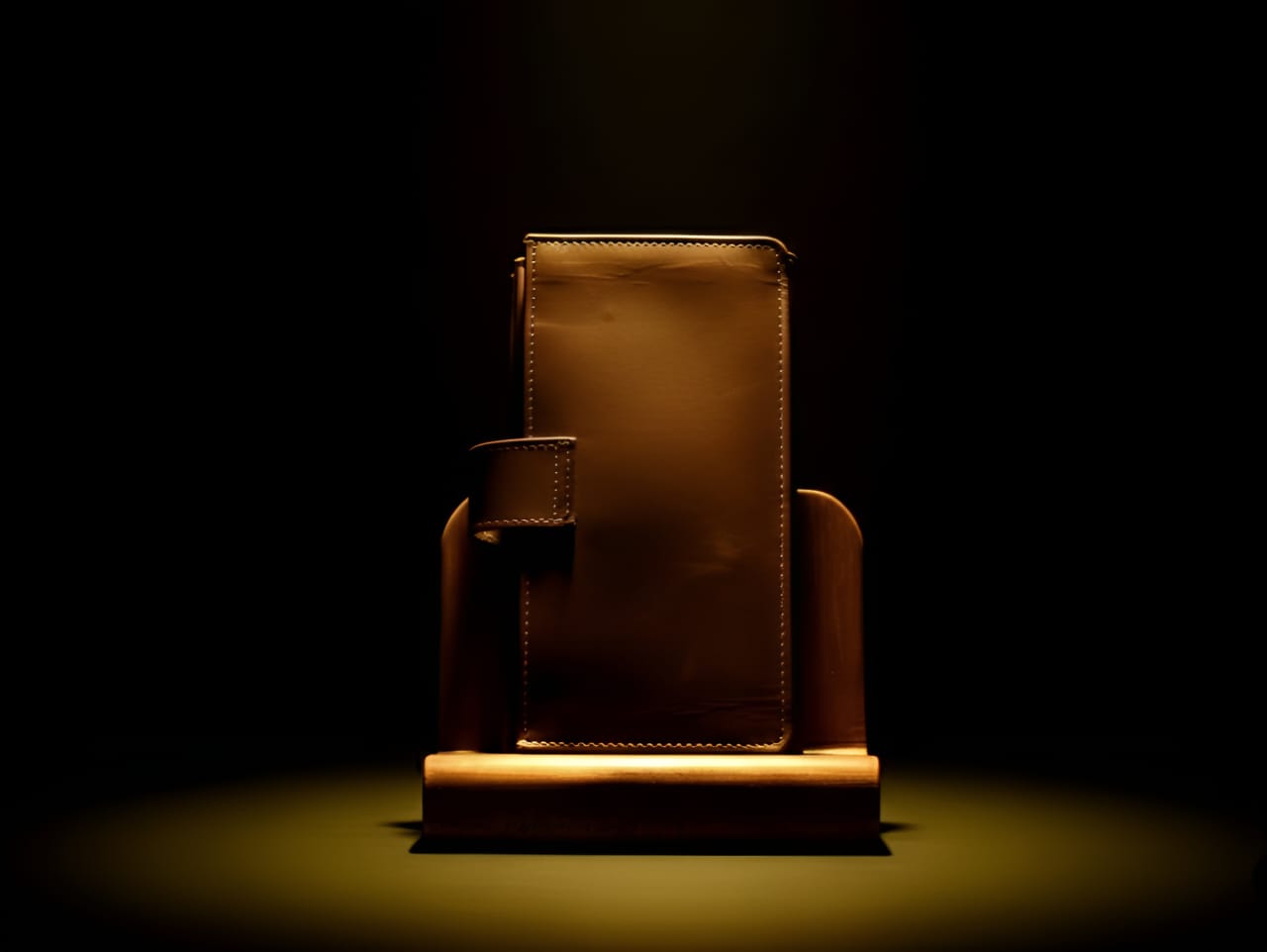 Trust Carries Brown Cow Leather Long Wallet Two Mobile Lopy Wallet