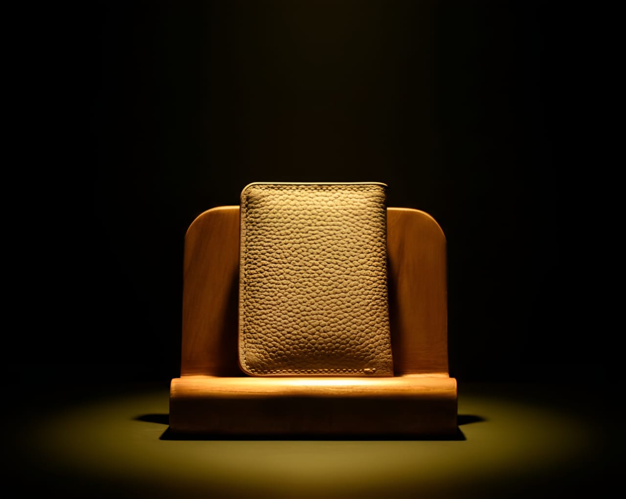 Trust Carries Camel Cow Leather Cardholder Front View