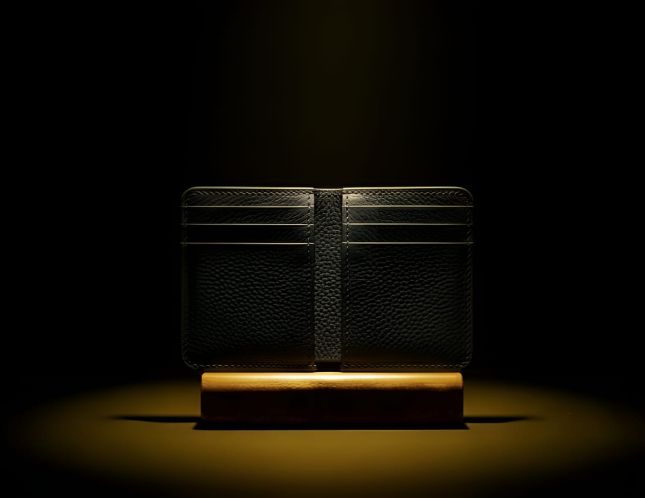 Trust Carries Gray Cow Leather Cardholder Open View