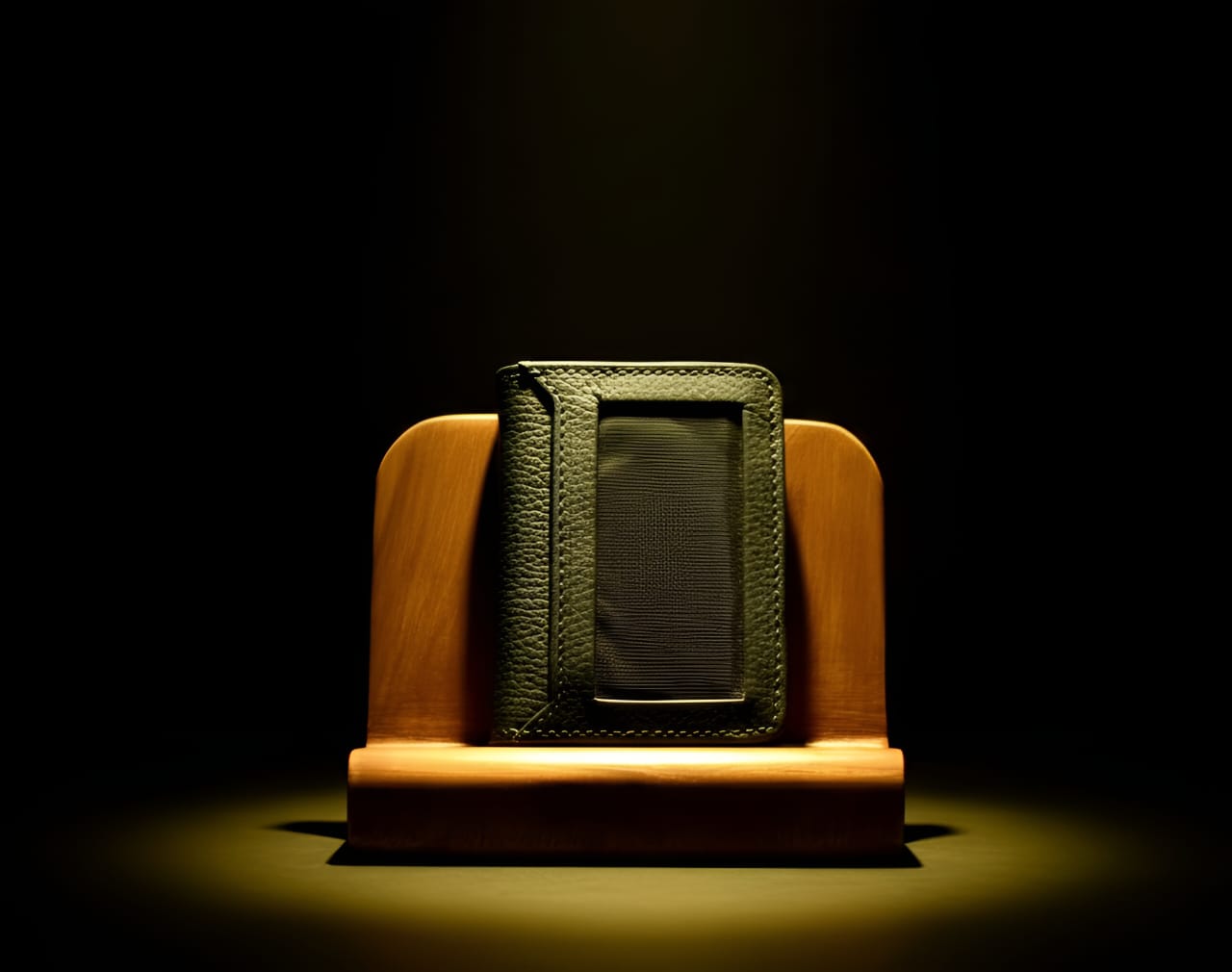 Trust Carries Gray Cow Leather Cardholder Side View