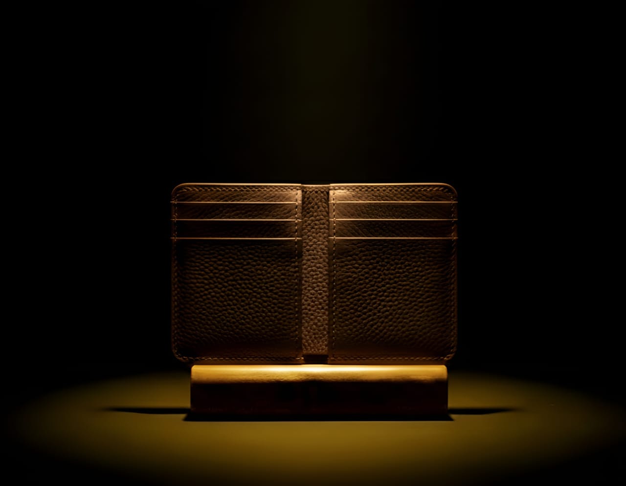 Trust Carries Mehroon Cow Leather Cardholder Open View