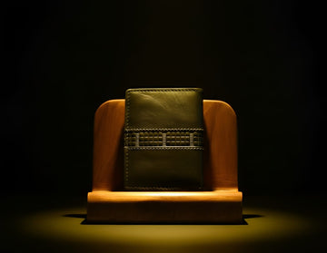 Trustcarries Black Genuine Cow Leather Cardholder Front