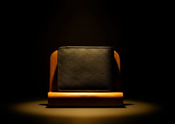 Trustcarries Black Mild Double Cow Leather Wallet Front View