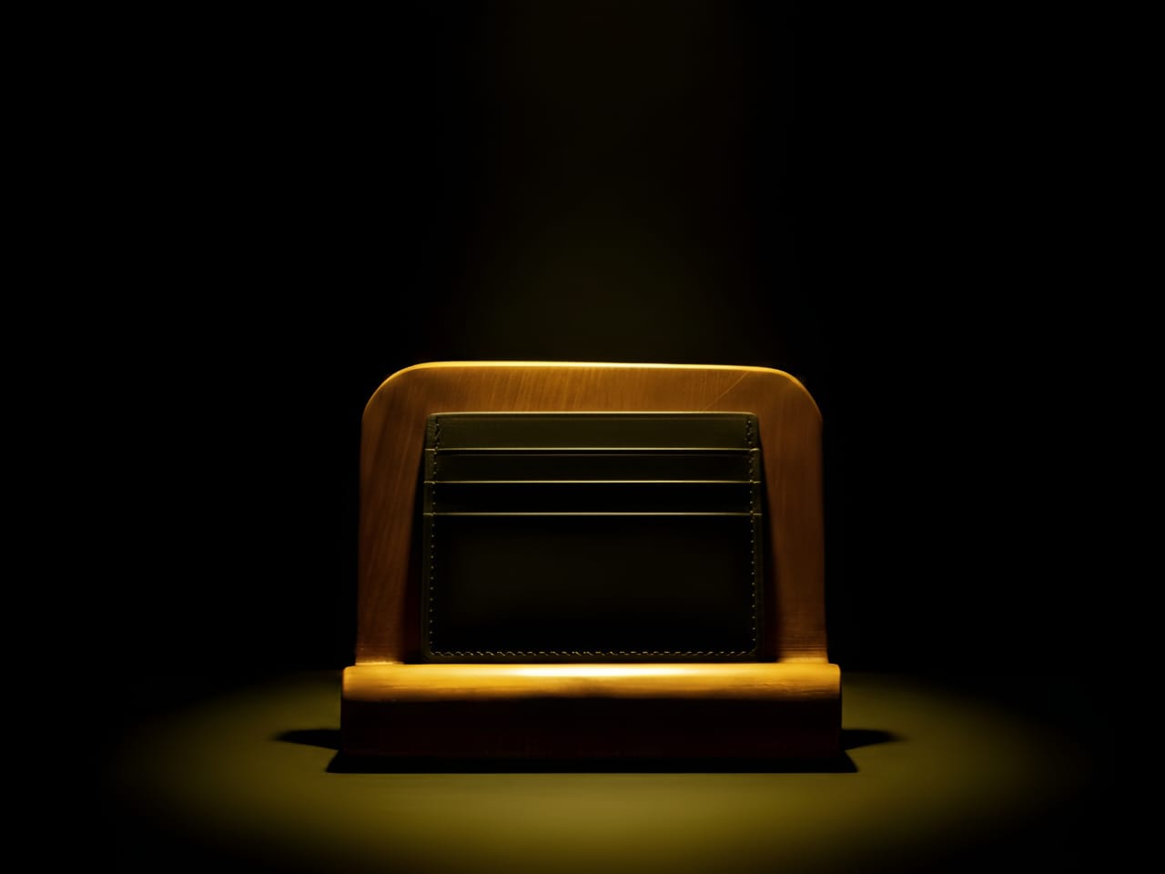 Trustcarries Black Slim Leather Card Wallet Open View
