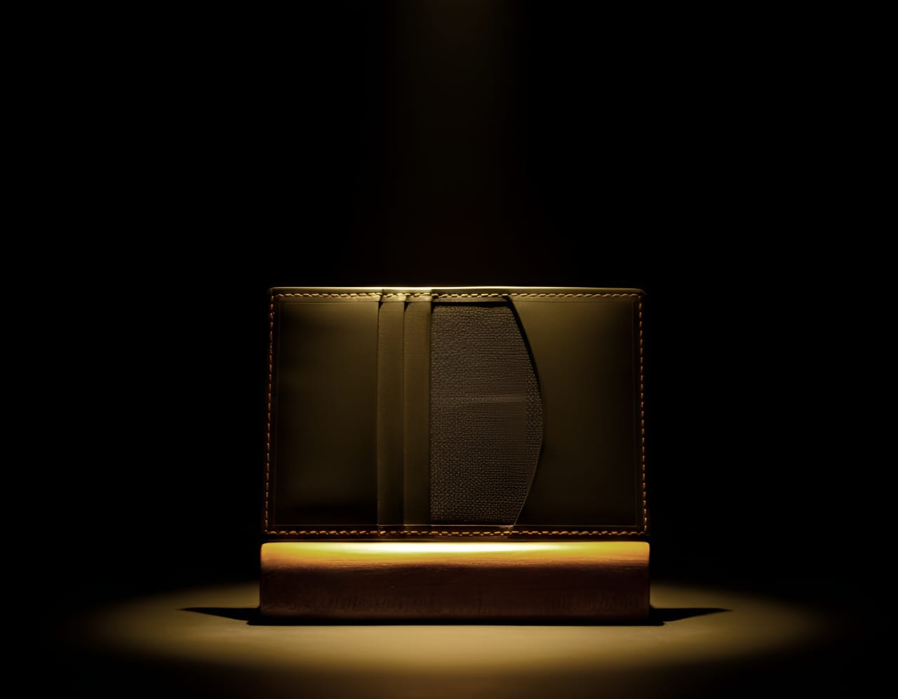 Trustcarries Black Slim Leather Card Wallet inside View