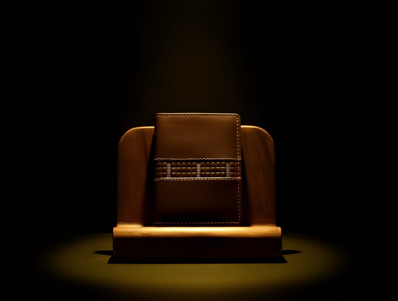 Trustcarries Brown Cow Leather Cardholder Detail