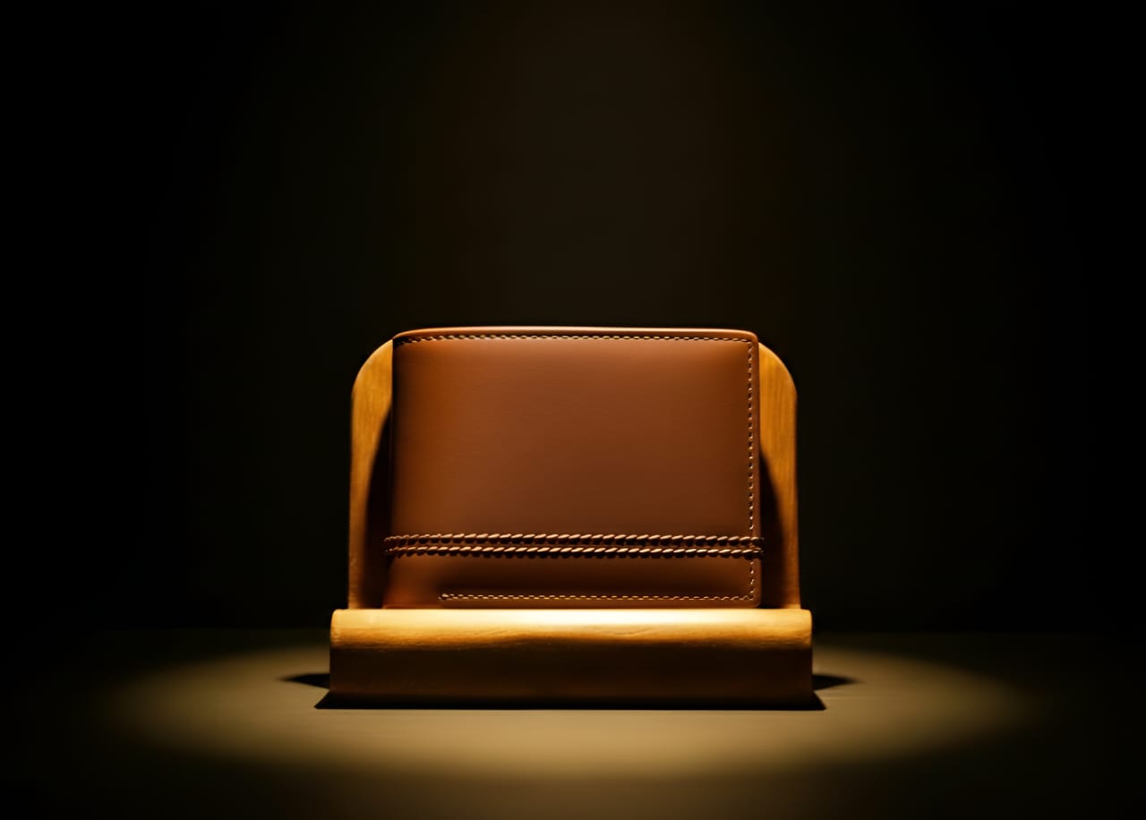 Trustcarries Brown Sheep Double Thread Leather Wallet for Men side