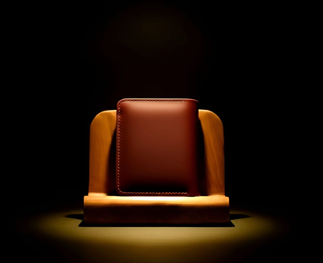 Trustcarries Mehroon Buffalo Leather Katta Cardholder Front