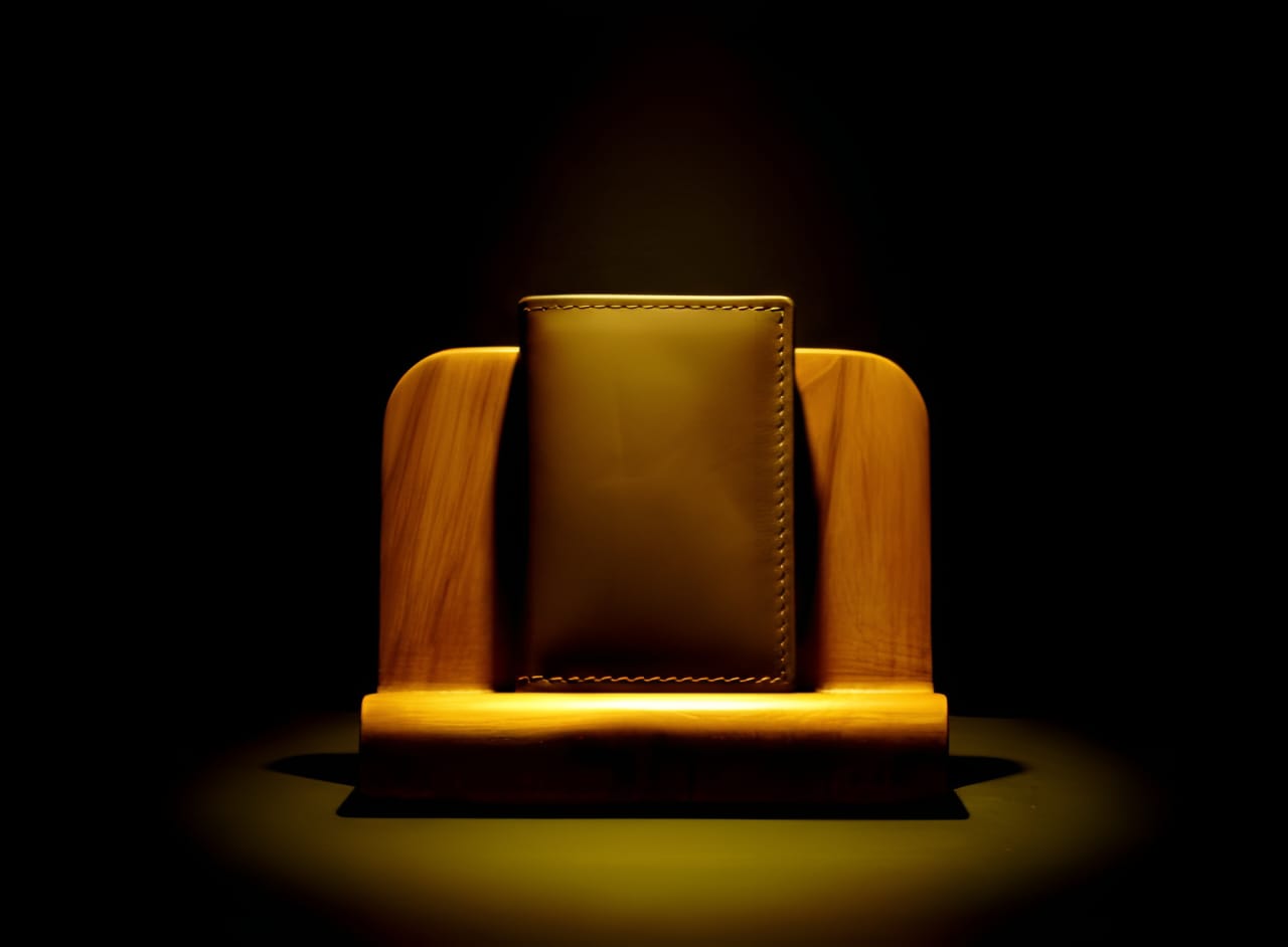 Trustcarries Mehroon Genuine Leather Cardholder Texture
