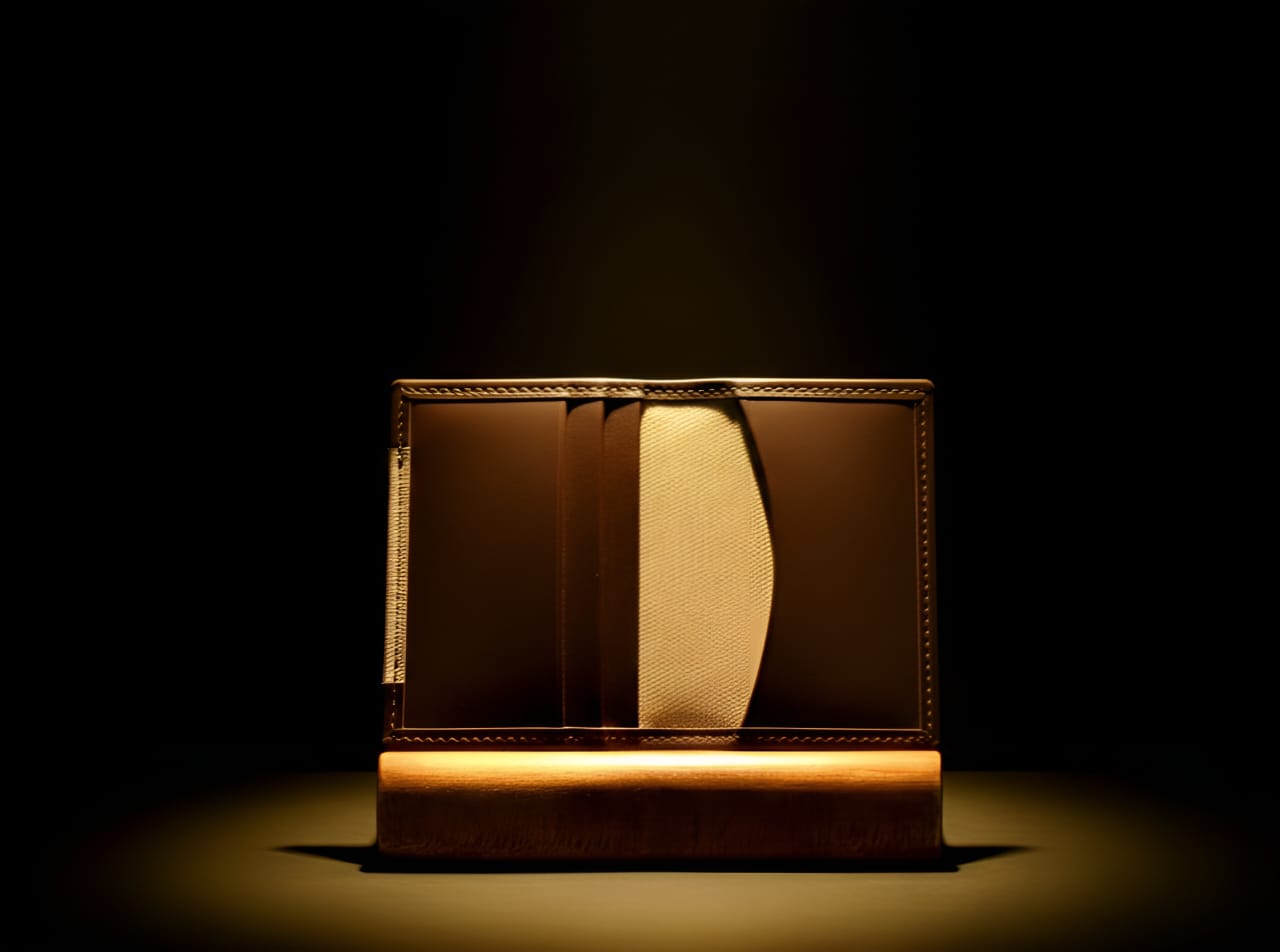 Trustcarries Mehroon Slim Leather Wallet Side View