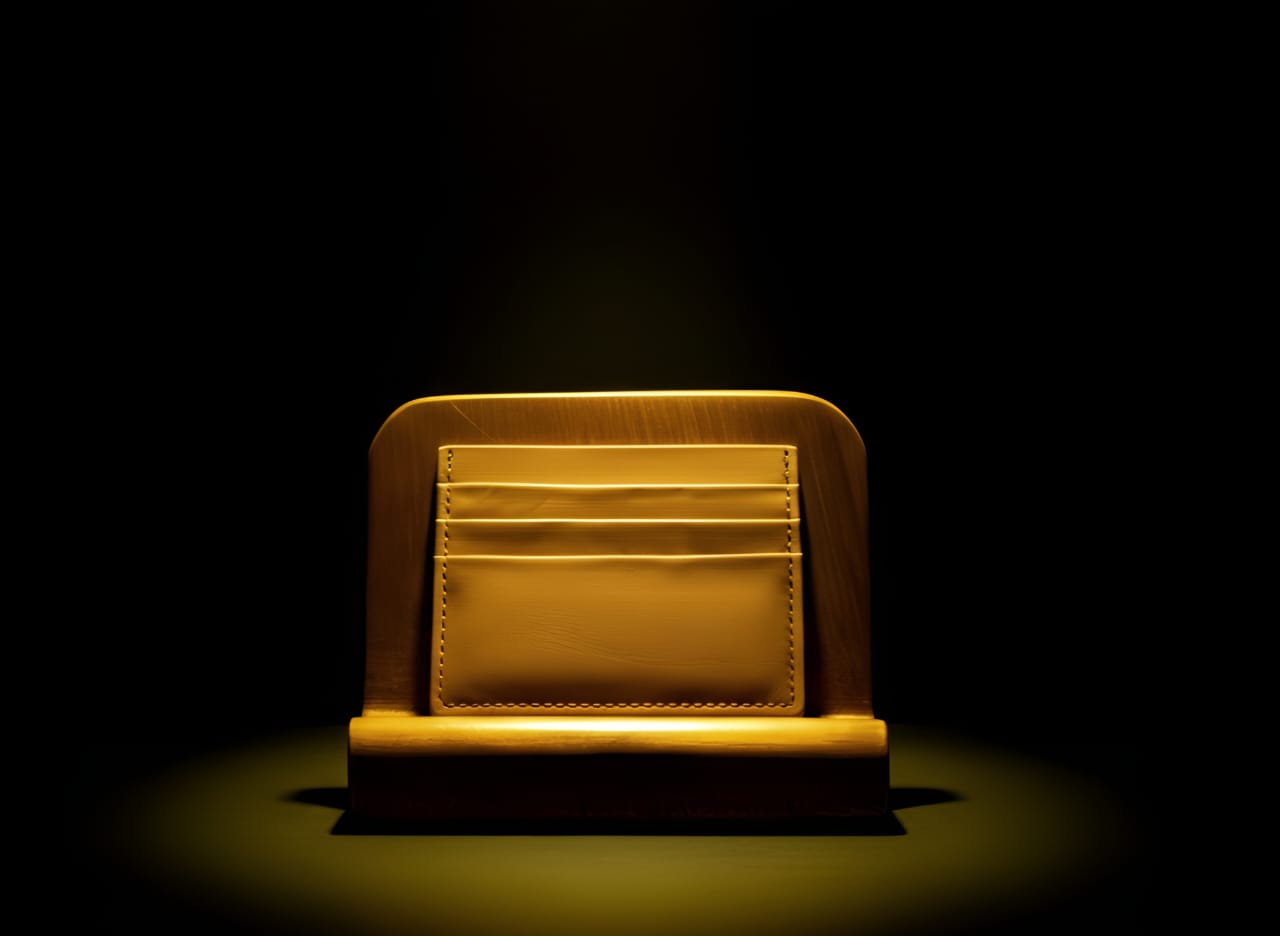 Trustcarries Mimosa Leaf Cow Leather Cardholder open View