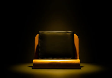 Trustcarries Sheep Leather Wallet with Coin Pocket Black Front View